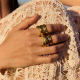 Handmade gold-plated ring