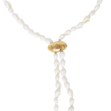 Handmade gold-plated necklace with shells