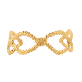 Handcrafted bracelet with unique textures. Made in Barcelona and 18/23k gold plated. Gold jewelry