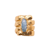 ANILLO AMONITA AGUAMARINA