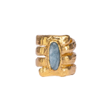 ANILLO AMONITA AGUAMARINA
