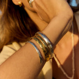 Handmade gold-plated and silver bracelets