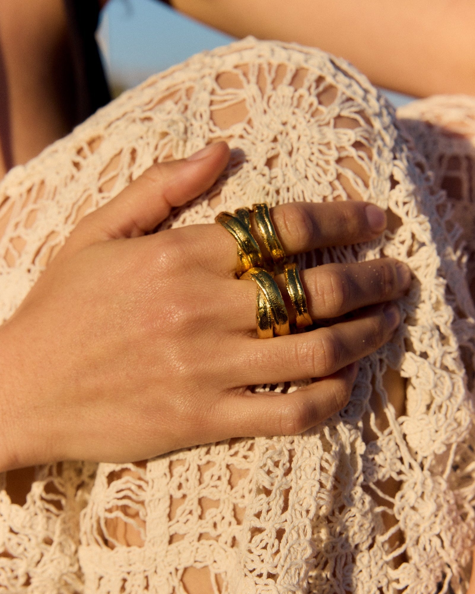 Handmade gold-plated ring