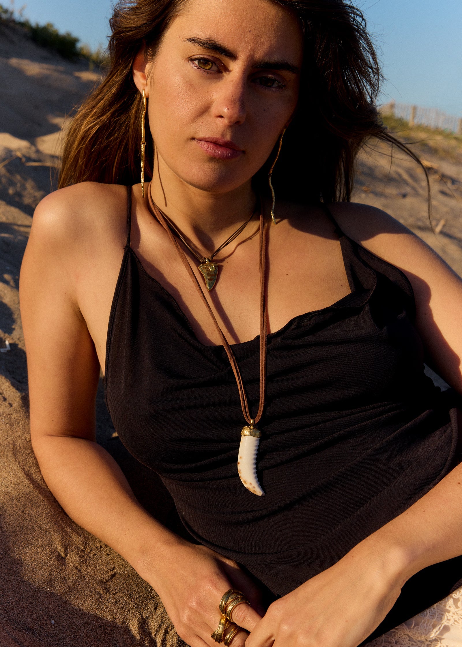 Handmade gold-plated necklace