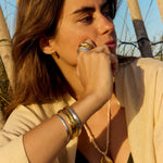 Handmade gold-plated and silver rings