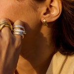 Handmade gold-plated earrings.