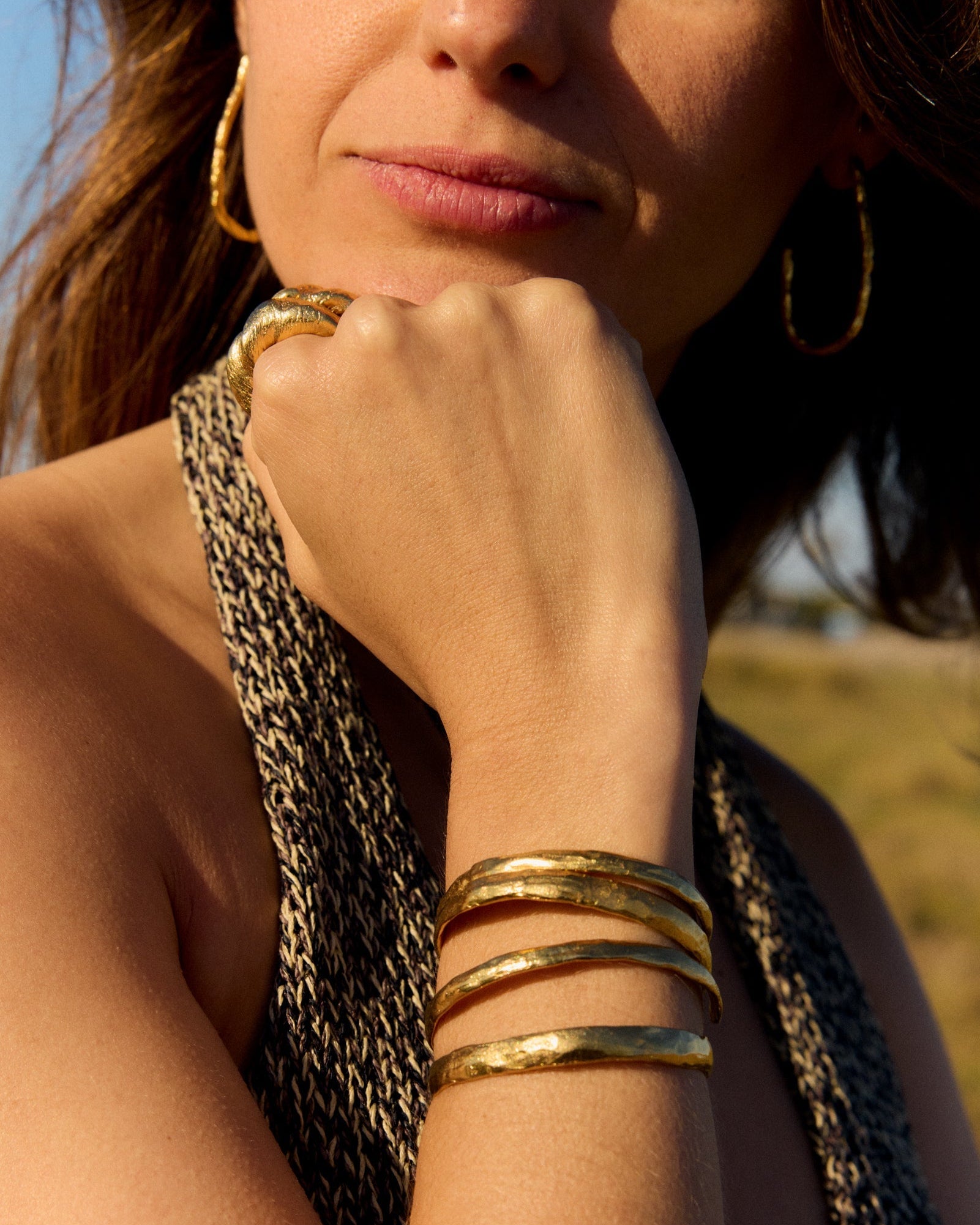 Handmade gold-plated bracelet