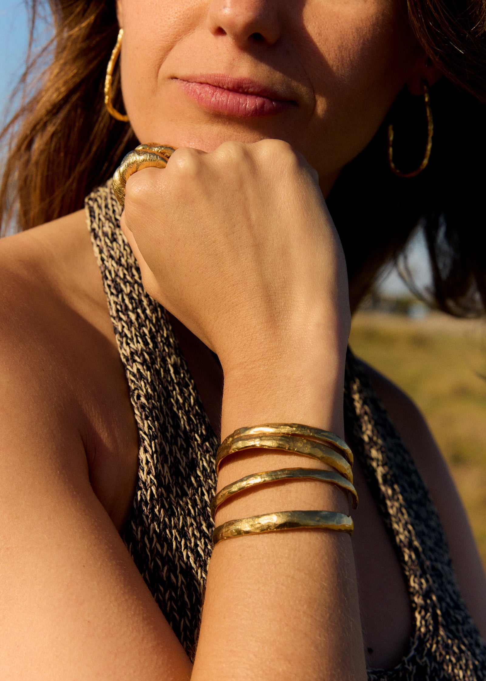 Handmade gold-plated bracelet