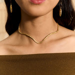 Handcrafted choker. 18k gold plated.