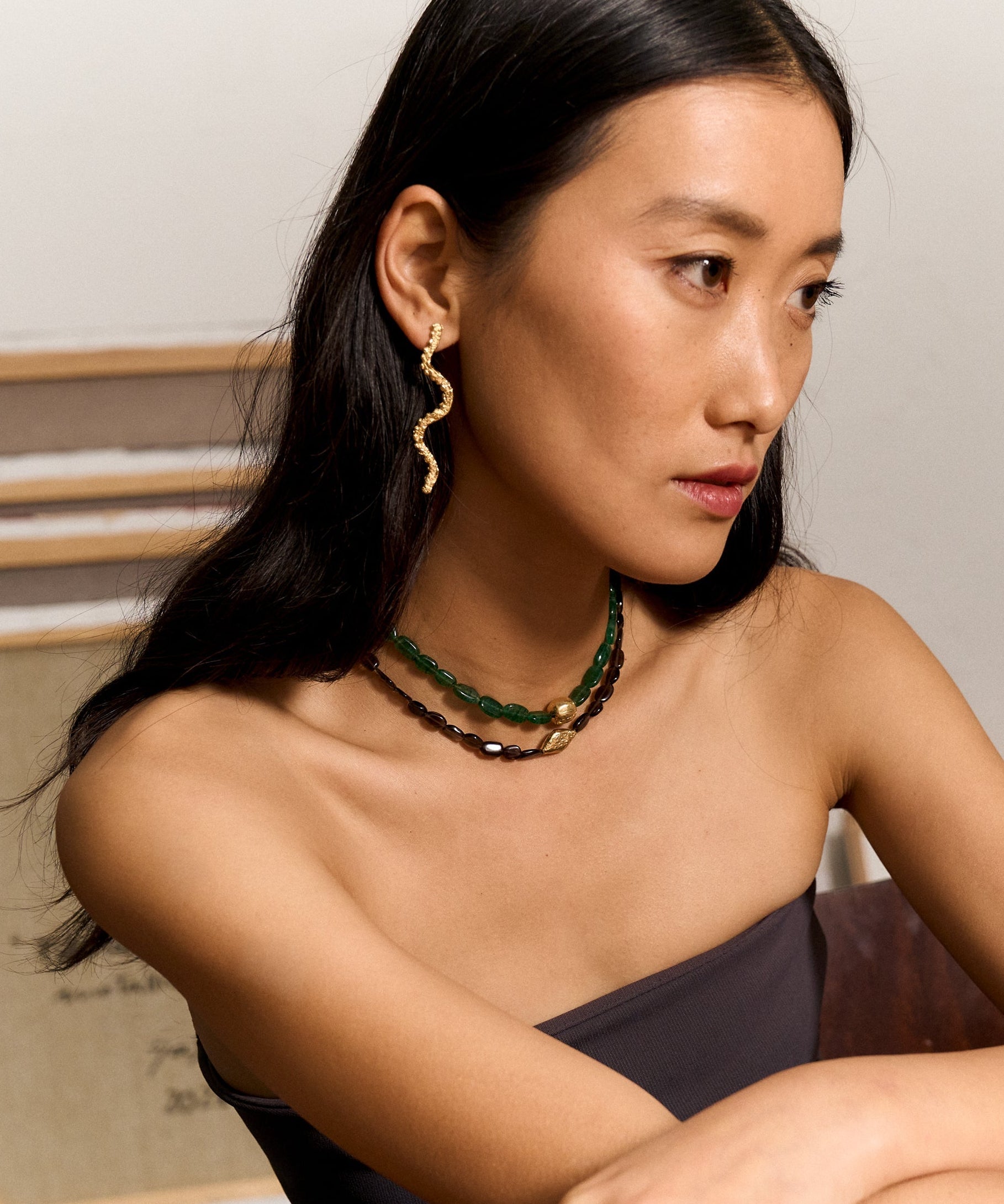 Berthe earrings. Handcrfated jewelry.
