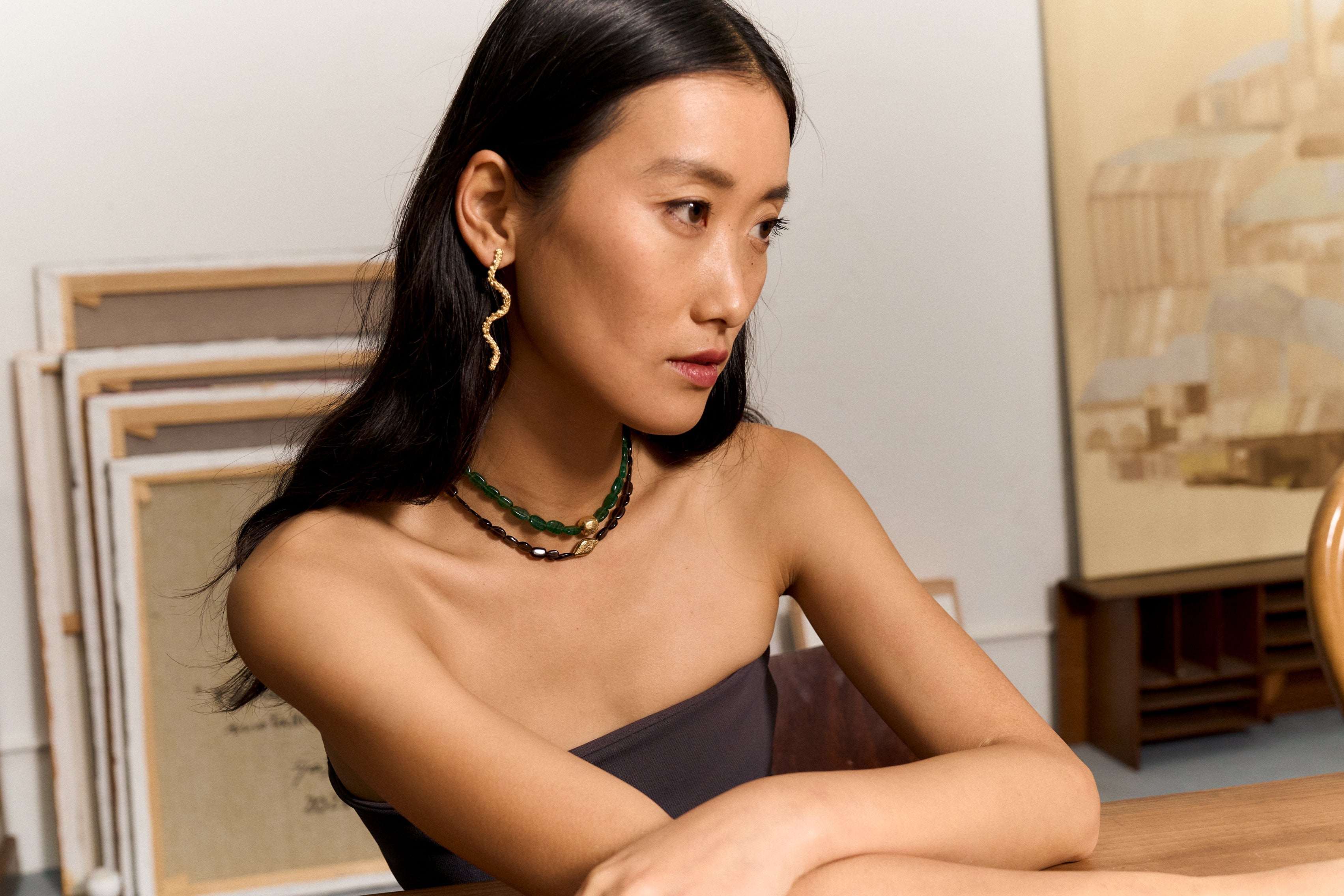 Berthe earrings. Handcrfated jewelry.