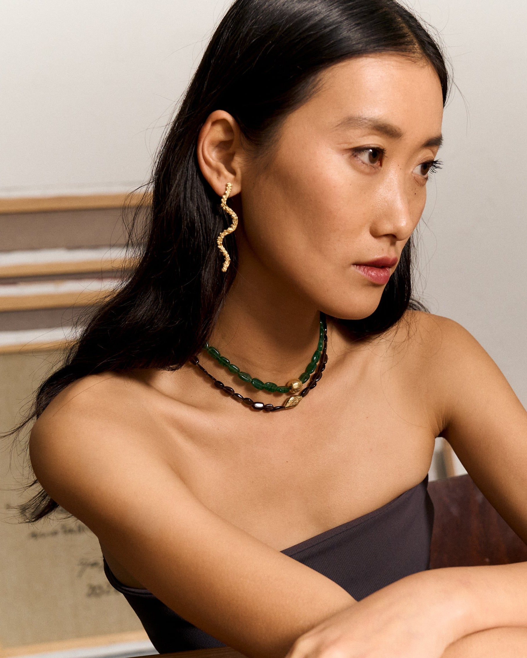 Berthe earrings. Handcrfated jewelry.