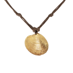 handmade necklace with gold plated-shell