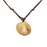 handmade necklace with gold plated-shell