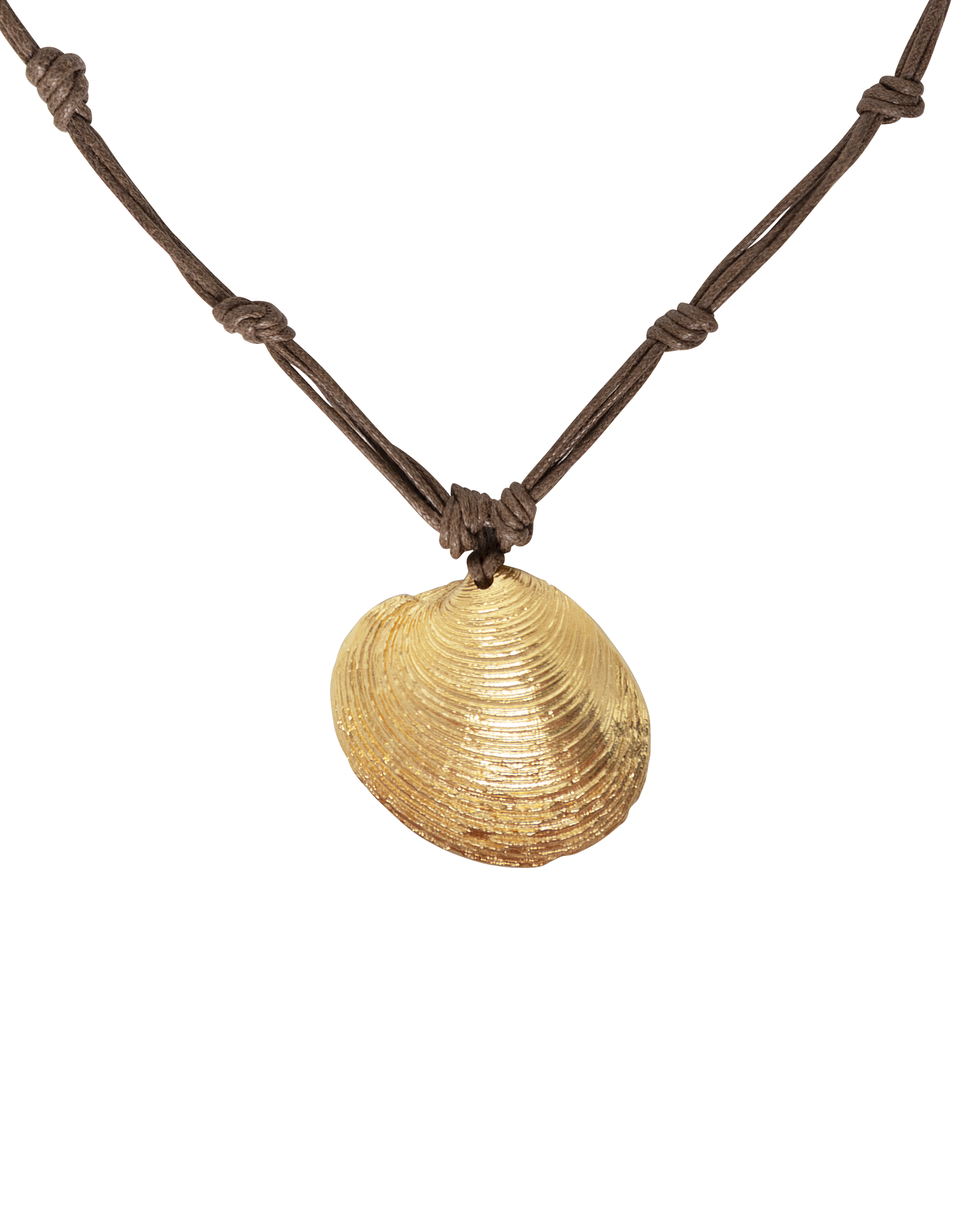 handmade necklace with gold plated-shell