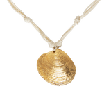 Handmade necklace with gold plated-shell