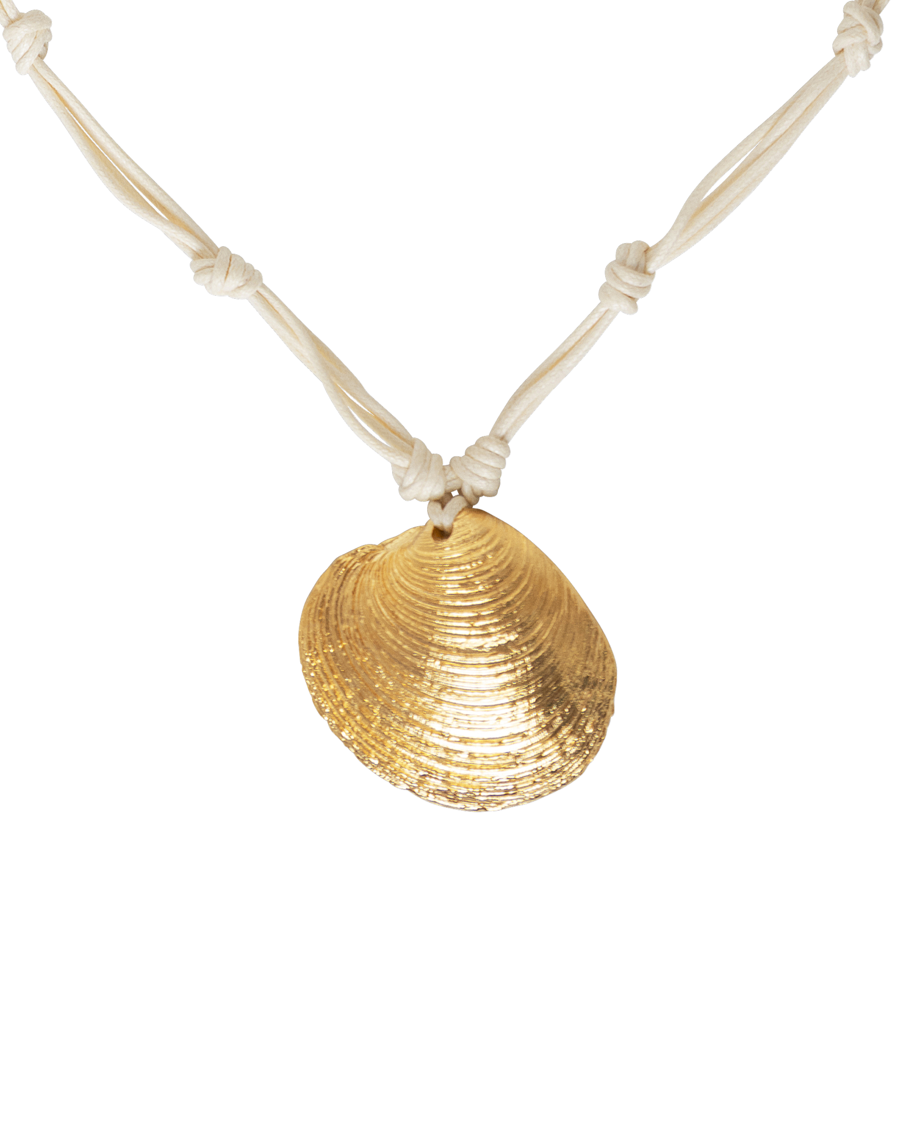 Handmade necklace with gold plated-shell