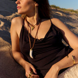 Handmade gold-plated earrings.