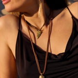 Handmade gold-plated earrings.