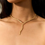 gold plated choker with handcrafted tetxure