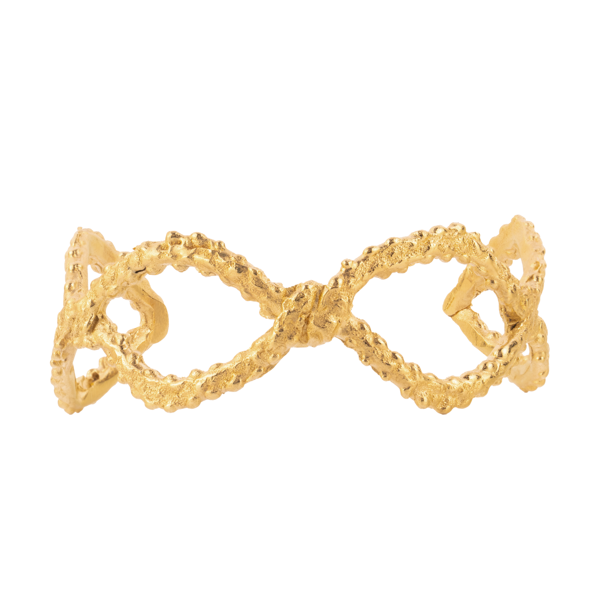 Handcrafted bracelet with unique textures. Made in Barcelona and 18/23k gold plated. Gold jewelry