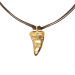 Handmade necklace with raw aquamerine stone. 18k gold plated. Jewelry handcrfated in Barcelona