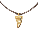 Handmade necklace with raw aquamerine stone. 18k gold plated. Jewelry handcrfated in Barcelona