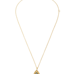 Handmade gold-plated necklace with turquoise stone