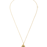 Handmade gold-plated necklace with turquoise stone