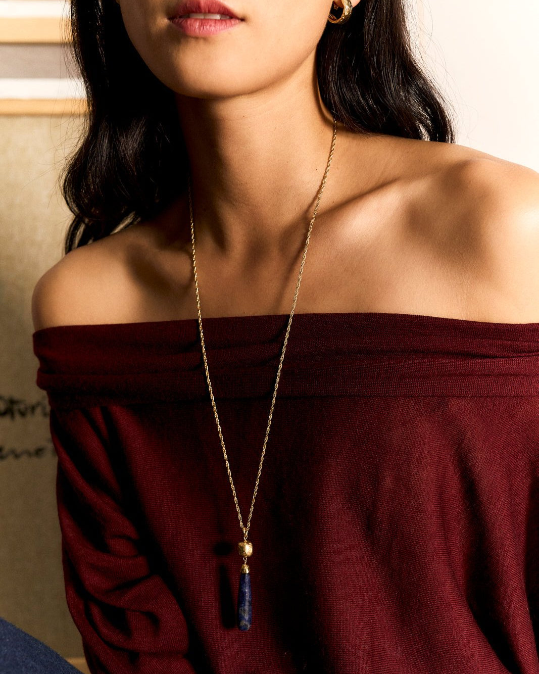 handcrafted necklace with sodalite stone